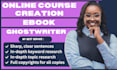 create ebook online course content creation ebook writer ghost book writer