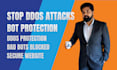 protect your vps, vm, website from ddos and bad bots attacks