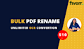 do unlimited PDF rename from PDF content