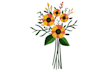 line art illustrations, botanical flowers, plants