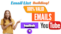 find valid emails from youtube or twitch channels