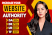 increase domain authority moz da ahrefs dr domain rating url rating