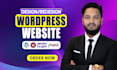 do wordpress website development, design redesign wordpress landing page design