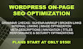 make a complete on page SEO optimization of wordpress