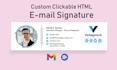 design clickable HTML responsive email signature