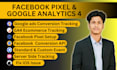 setup meta facebook pixel conversion API google analytics 4 ecommerce tracking