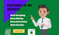 do web scrapping, data mining, data extraction,  in python