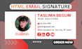 design professional email signature using html code