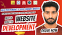 develop a full stack website with front end and back end