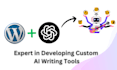 develop any custom ai writing tools for your wordpress website