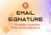 create email signature HTML, clickable HTML email signature