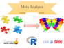 do meta analysis with cma, spss and r