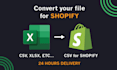 convert your CSV products file for shopify