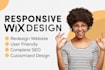 create responsive wix website design, redesign wix website