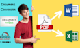 convert PDF files to word, google docs as well  services