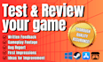 test and review your video game