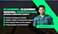 create custom website for plumbing, cleaning, construction and roofing services