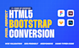 do figma to HTML, xd to HTML, psd to html css responsive