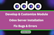 install odoo 18, 19, customize module and fix odoo bugs and errors