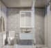 do bathroom interior design in 3d and render