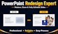 redesign your powerpoint presentation and investor pitch deck