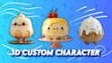 make cute 3d custom model and custom character modeling