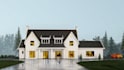 modern farmhouse architectural renderings design, draw plans