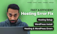 setup hosting on wordpress website and fix hosting errors