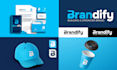 design business logo and brand identity with complete branding kit