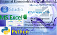 be financial econometrics data analyst r studio python stata