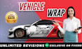 create a professional car wrap, bus wrap, and any vehicle wrap design