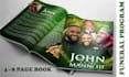 design  memorial, obituary, tribute or funeral program book