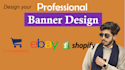 design banner, web, etsy, ebay, amazon, shopify banners