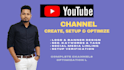 create and setup youtube channel with logo  banner
