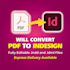 make your PDF to editable indesign file