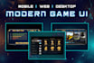modern game UI UX for mobile PC and console games