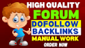 do 300 manually create high authority forum posting backlinks