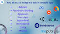 integrate admob, applovin, startapp and any ads in android app