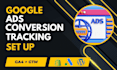 setup google analytics 4 ga4, GTM, ecommerce tracking, conversion tracking