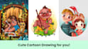 draw 2d cartoon illustrations in procreate