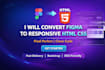 convert figma to responsive HTML CSS sass bootstrap website