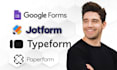 create customized jotform typeform online survey paperform google form surveys