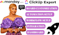 setup monday project management with monday crm on monday com workflow clickup