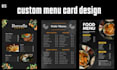food menu design , digital menu , restaurant menu design