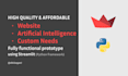 create a functional website or ai prototype using streamlit python