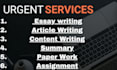 do urgent essay writing as an professional essay writer