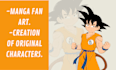 draw anime fanart, manga illustrations, or oc