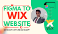 do figma to wix website design and clone website professionally