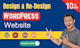 design, redesign or revamp any wordpress website using elementor pro