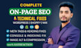 do on page and technical SEO for wordpress shopify and wix